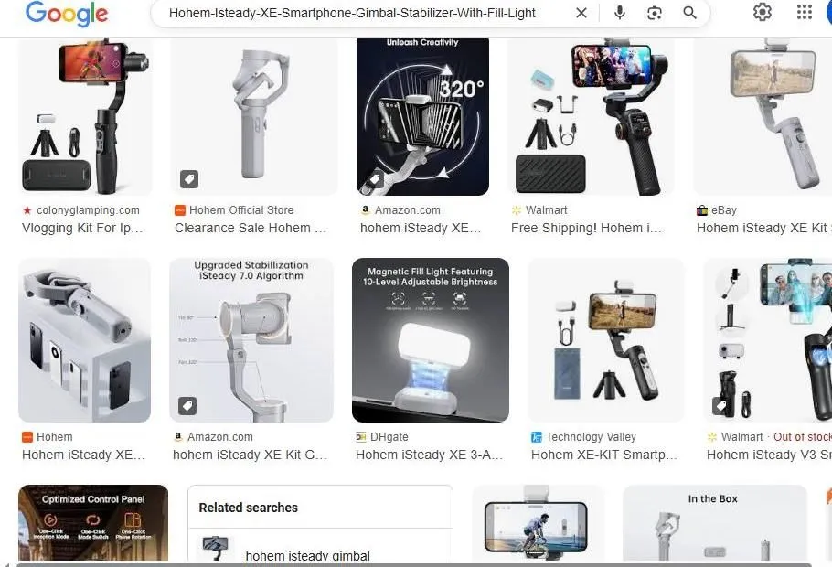 Google Image Search results for Hohem iSteady XE Smartphone Gimbal Stabilizer