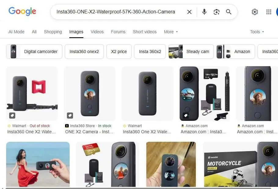 Google Image Search Results for Insta360 ONE X2 Camera