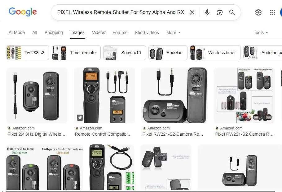 Google Image Search Results for Pixel Wireless Camera Shutter Remotes