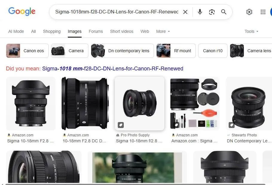 Google Image Search Results for Sigma 10-18mm Lens