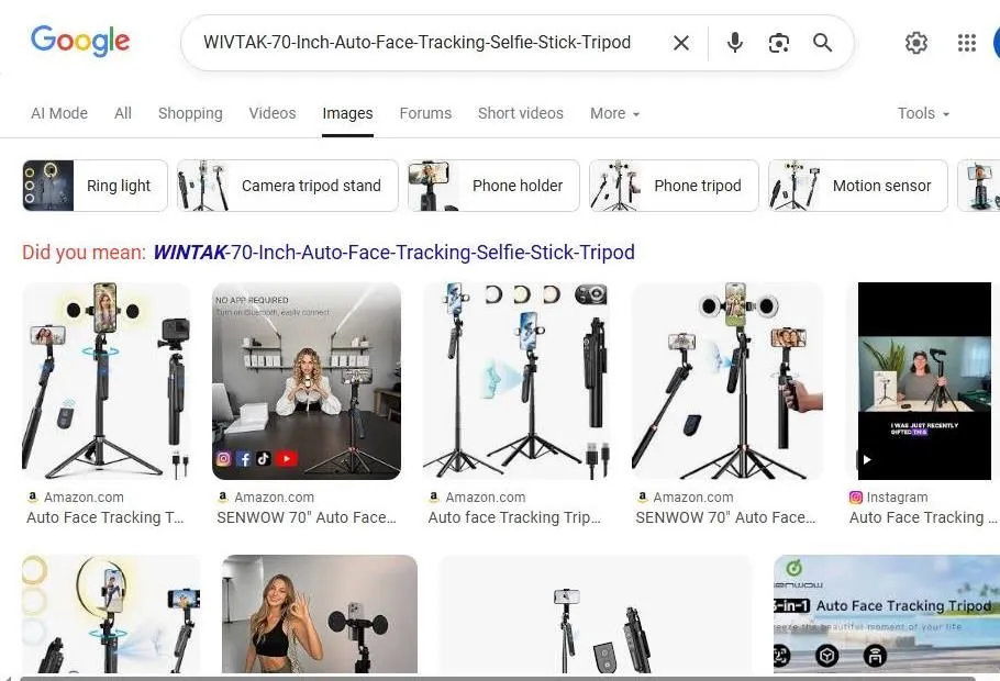 Google Image Search Results for WINTAK Auto Face Tracking Tripod