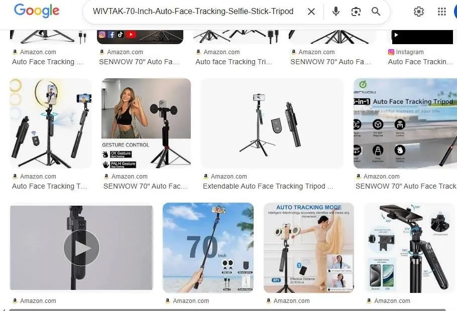 Google Search Results for Auto Face Tracking Tripod