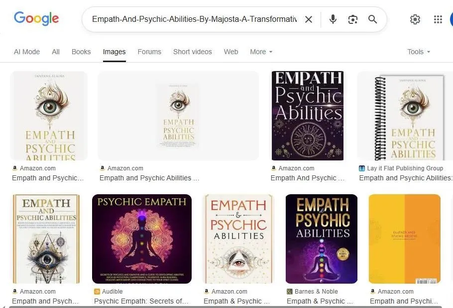 Google Search Results for Empath and Psychic Abilities Books