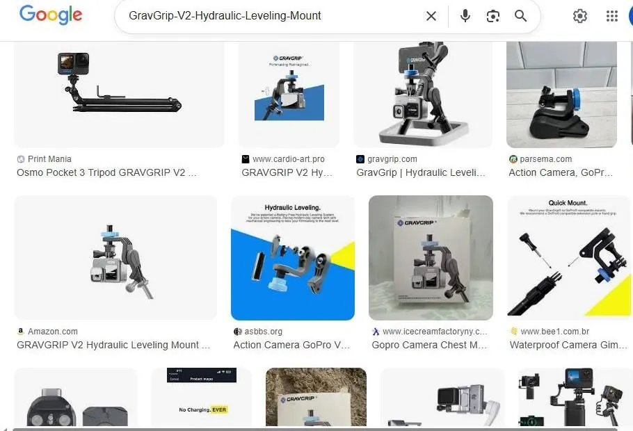 Google Search Results for GravGrip V2 Hydraulic Leveling Mount