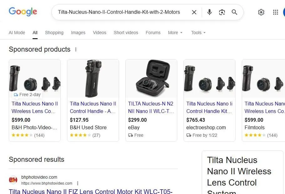 Google Search Results for Tilta Nucleus Nano II