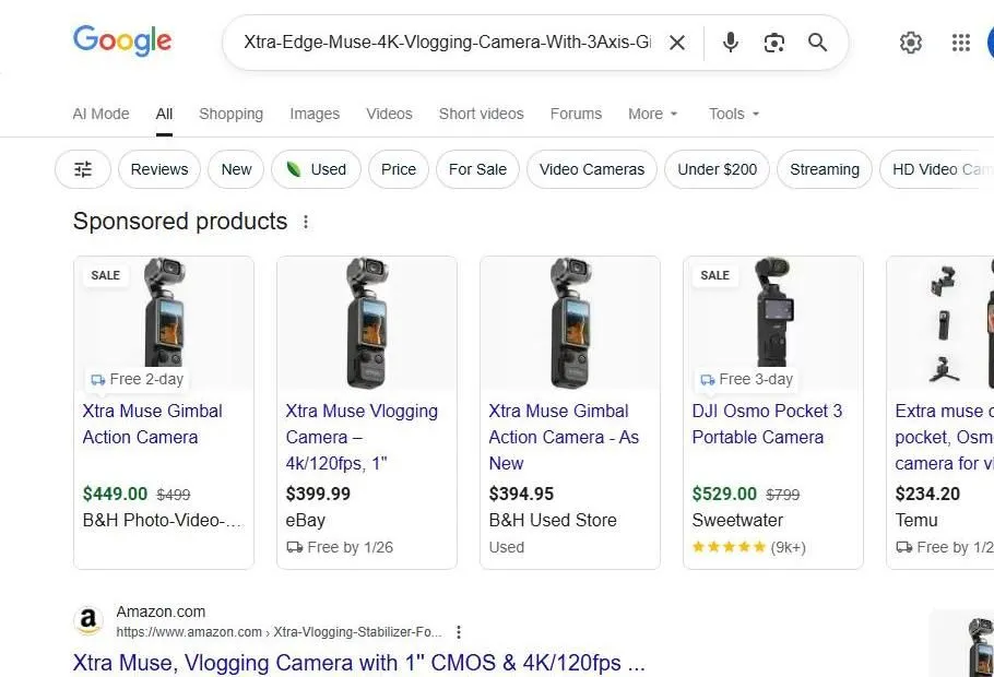Google Search Results for Xtra Muse Vlogging Camera