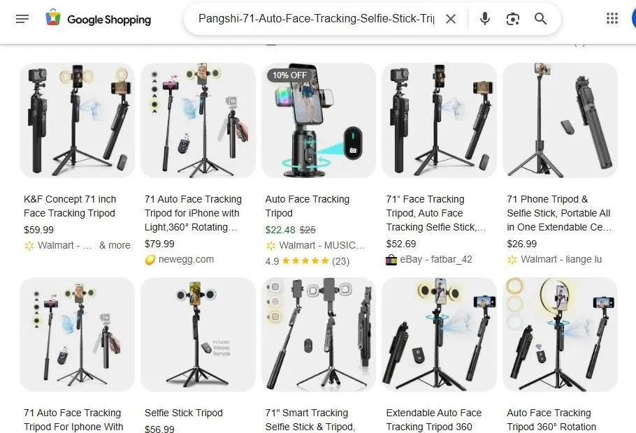 Google Shopping results for auto face tracking tripods