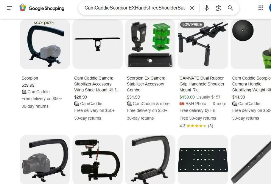 Google Shopping Results for Camera Stabilizers