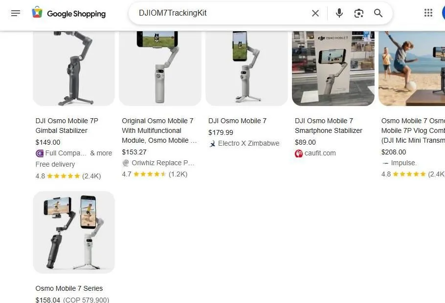 Google Shopping Results for DJI Osmo Mobile 7
