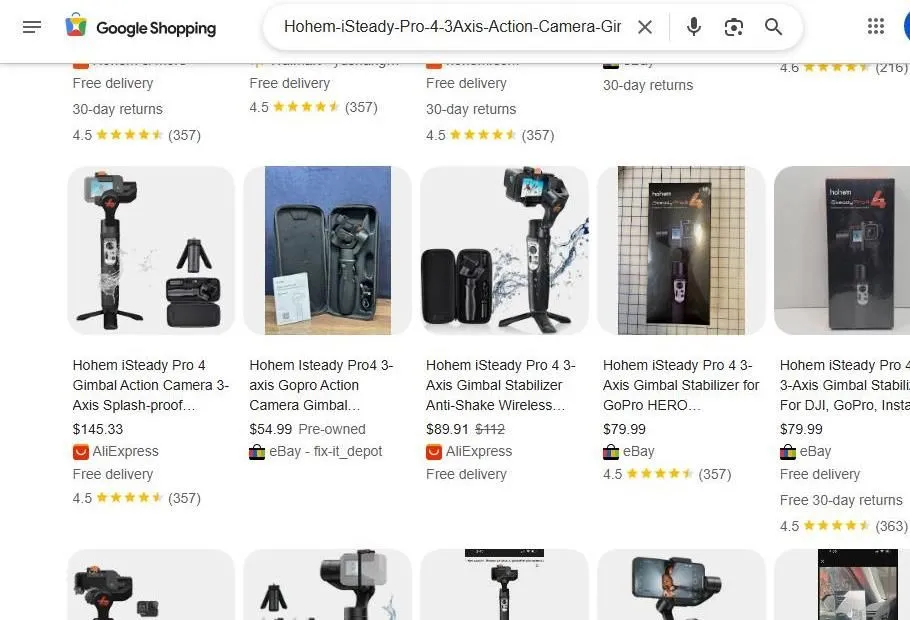 Google Shopping Results for Hohem iSteady Pro 4 Gimbal