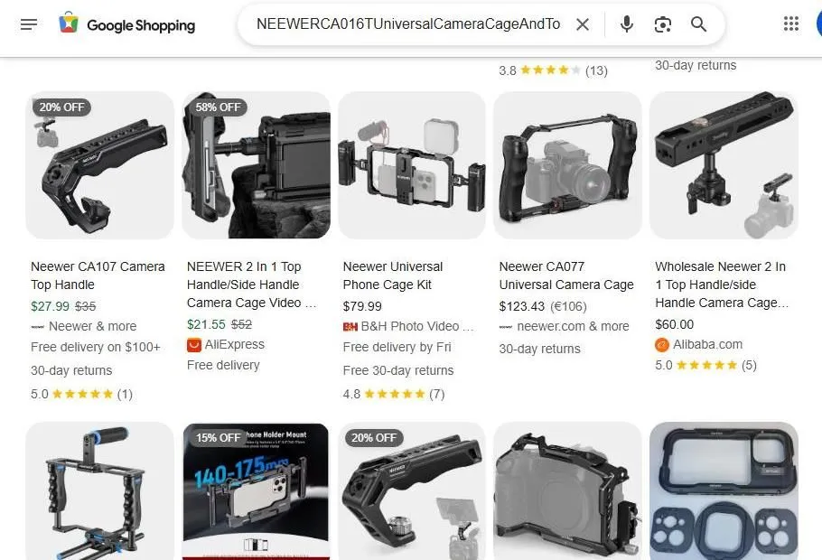 Google Shopping Results for Neewer Camera Cages