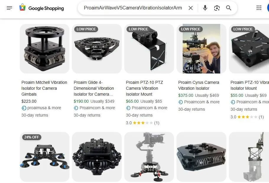 Google Shopping Results for Proaim Camera Vibration Isolators