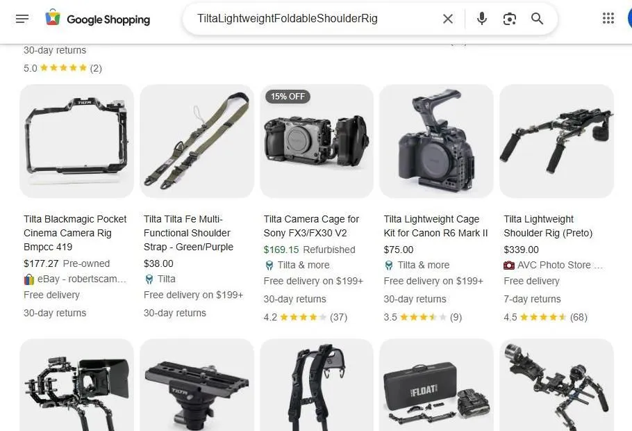 Google Shopping Results for Tilta Camera Gear