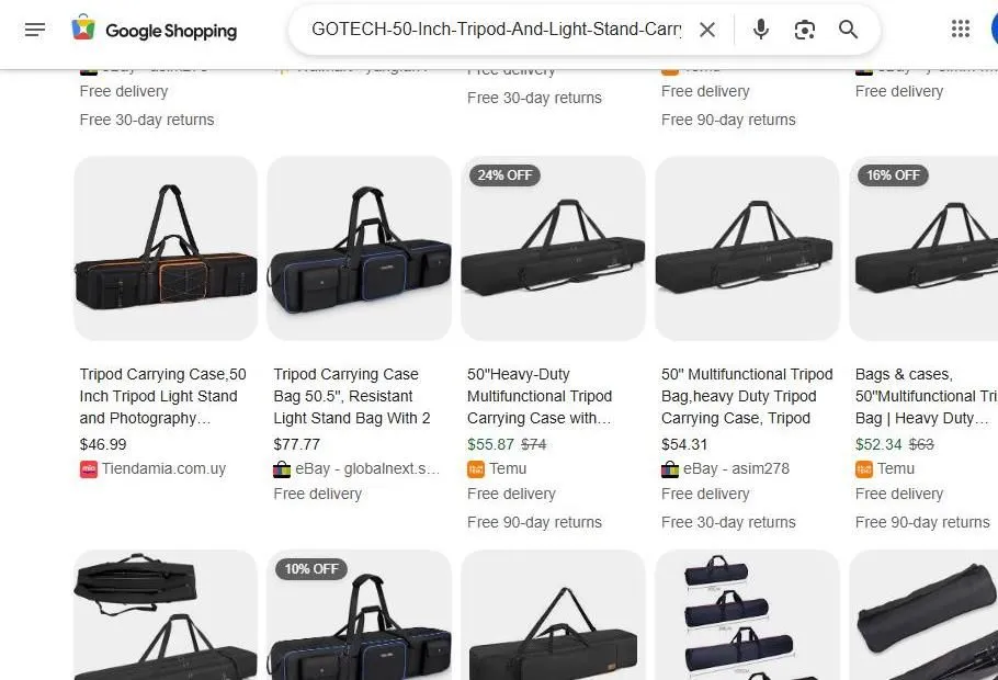 Google Shopping Results for Tripod Carrying Cases