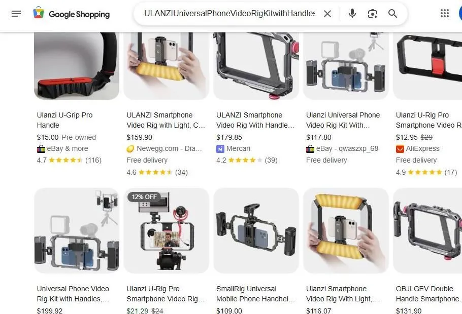 Google Shopping Results for Ulanzi Universal Phone Video Rig Kits