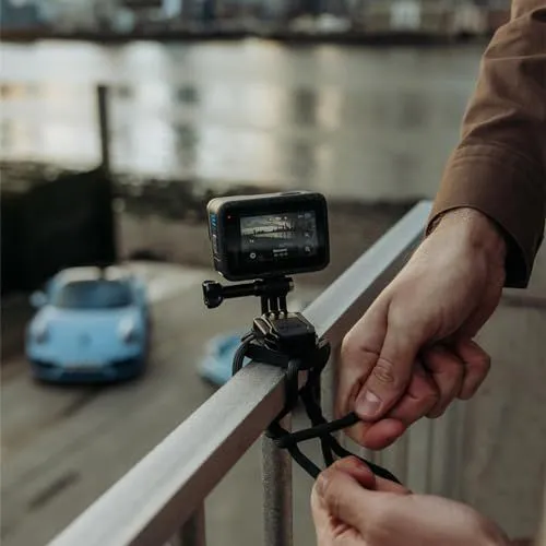 GoPro Camera Mounted on a Balcony Railing