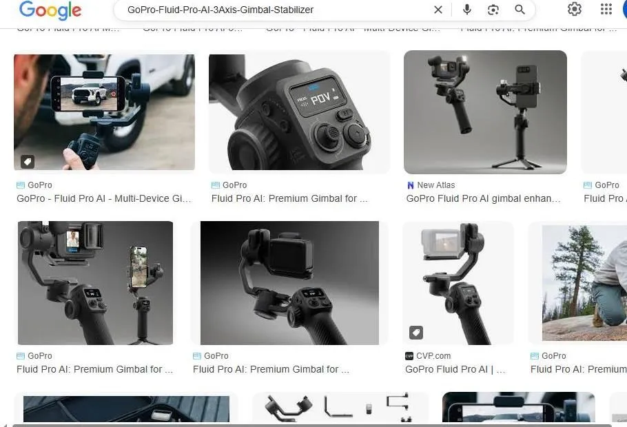 GoPro Fluid Pro AI Gimbal Search Results