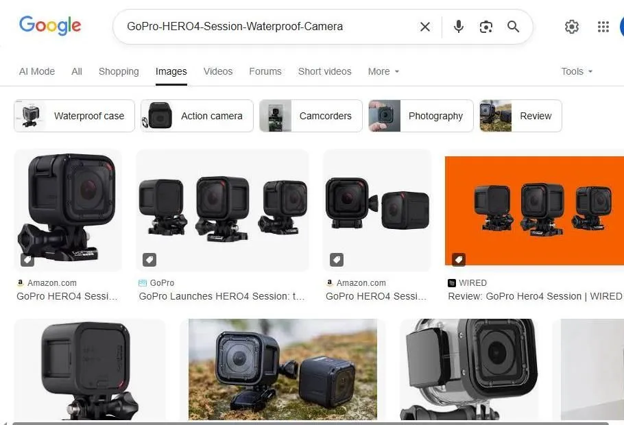 GoPro HERO4 Session Search Results