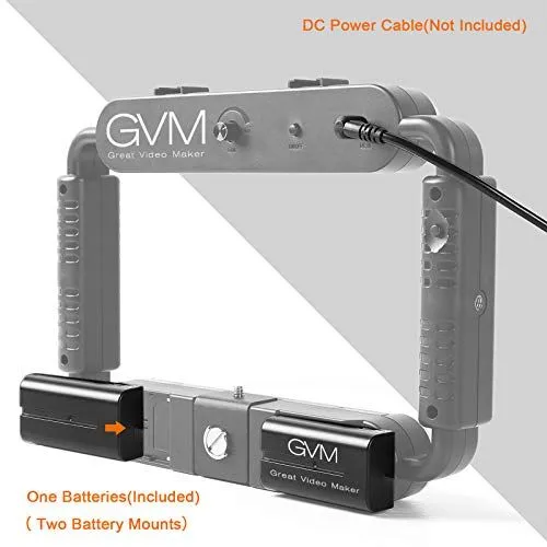 GVM Professional Video Camera Rig with Dual Battery Support