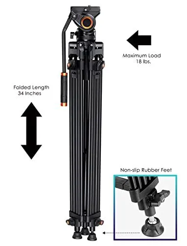 Heavy Duty Video Tripod Features