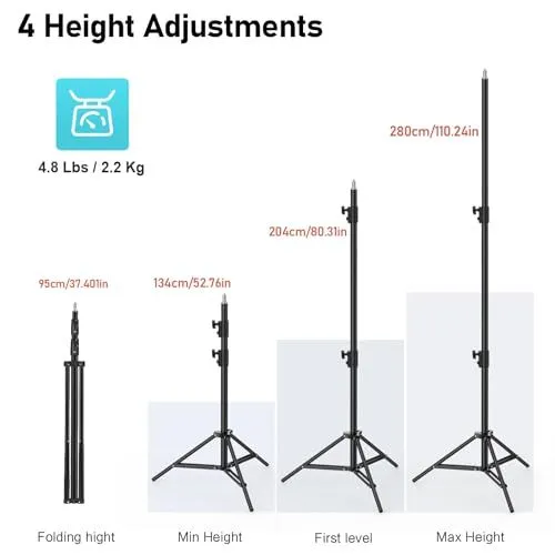 Height Adjustments for Light Stand