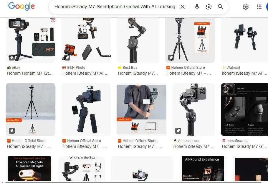 Hohem iSteady M7 Smartphone Gimbal Search Results