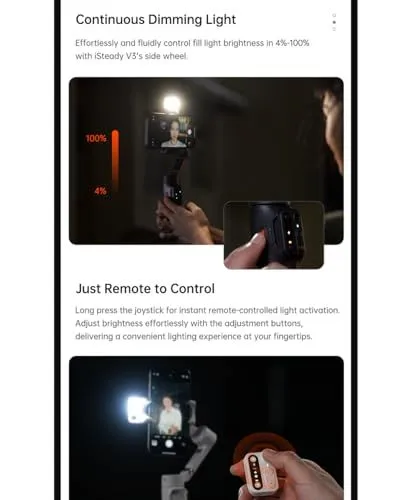 Hohem iSteady V3 Lighting Controls