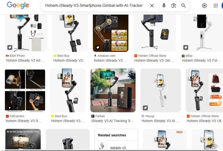 Hohem iSteady V3 Smartphone Gimbal Search Results