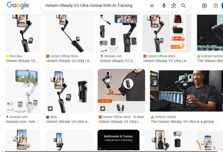 Hohem iSteady V3 Ultra Smartphone Gimbal Search Results