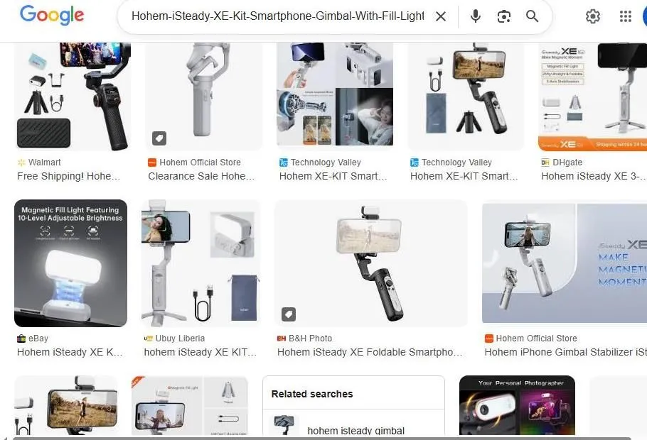 Hohem iSteady XE Smartphone Gimbal Product Search Results