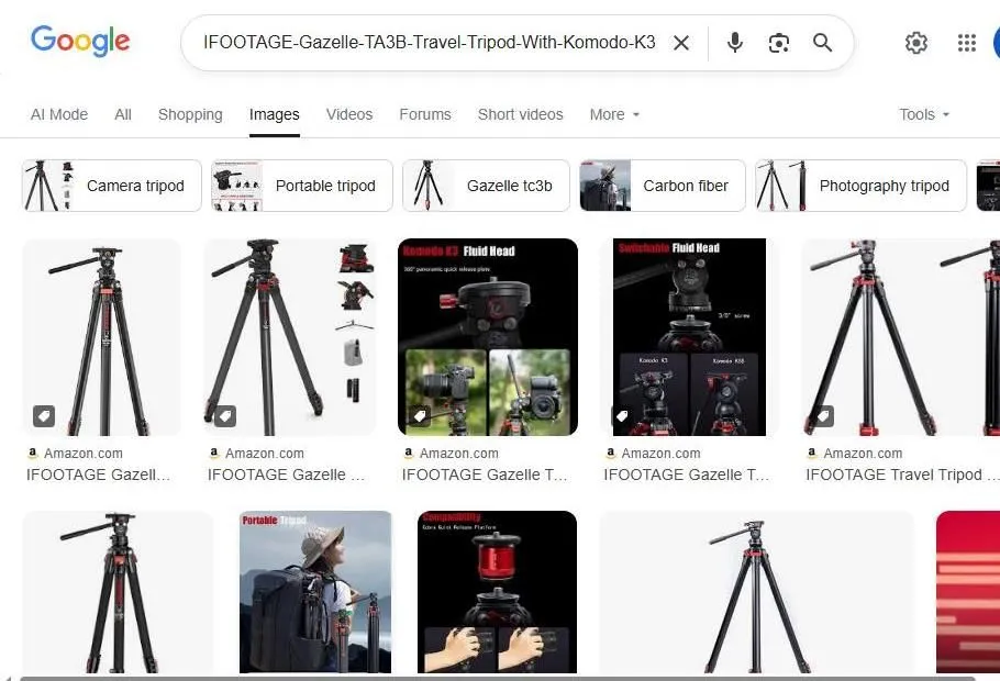 IFOOTAGE Gazelle TA3B Travel Tripod Search Results