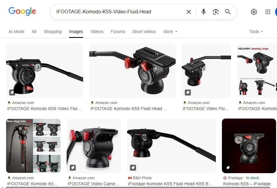 IFOOTAGE Komodo K5S Video Fluid Head Search Results