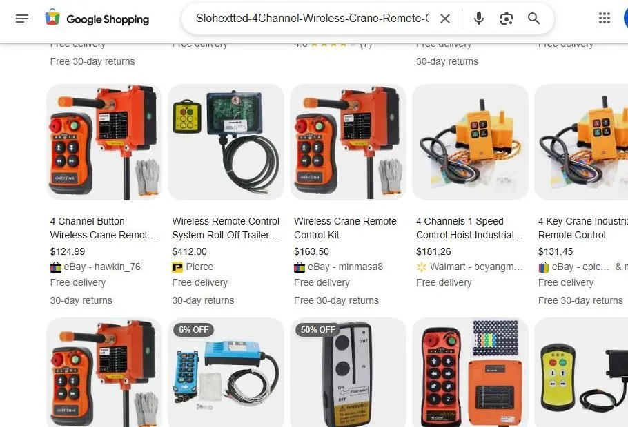 Industrial wireless crane remote control search results