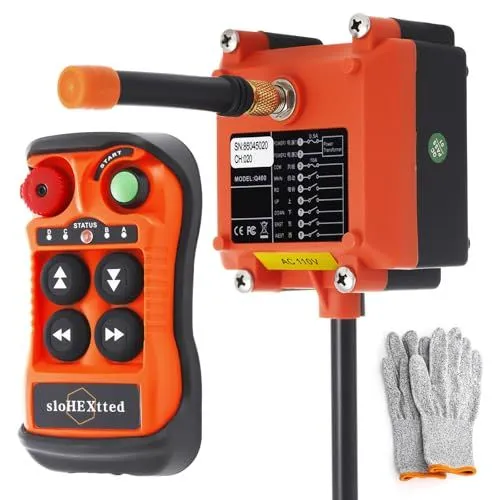 Slohextted 4-Channel Wireless Crane Remote Control Kit 12V/24V