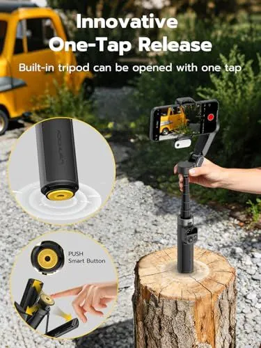 Innovative Smartphone Gimbal with One-Tap Tripod Release