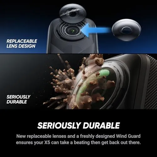INSTA360 X5 DURABLE REPLACEABLE LENS SYSTEM