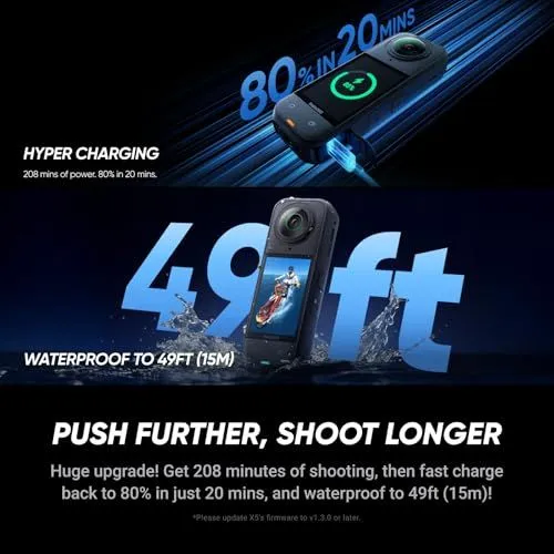 Insta360 X5 Hyper Charging and Waterproof Features