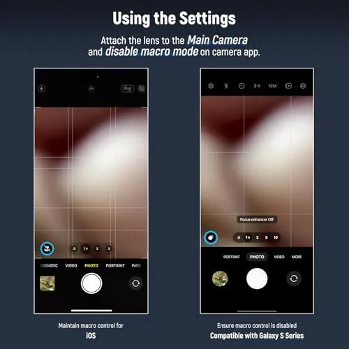 Instruction for Using External Phone Lenses
