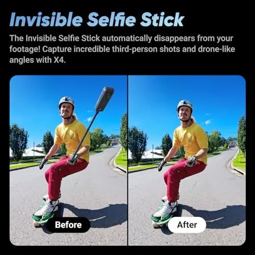Invisible Selfie Stick for Insta360 X4