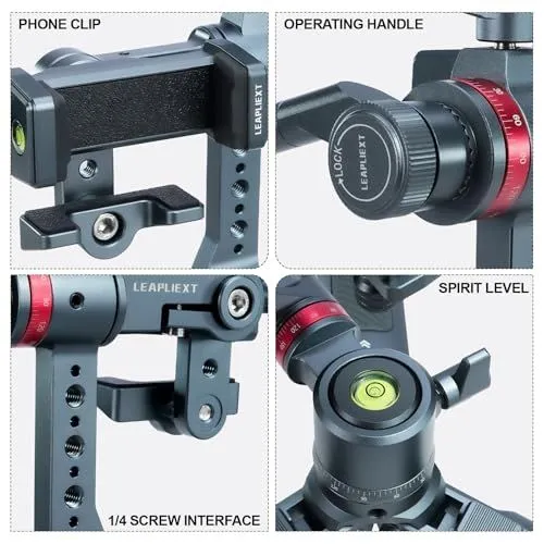 Leapliext Professional Phone Gimbal and Camera Mount Details