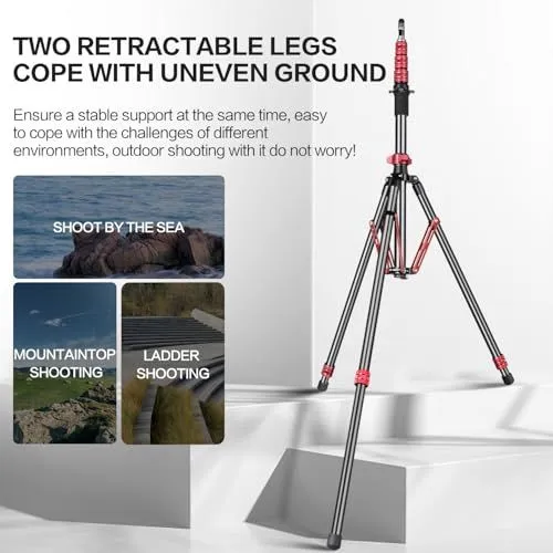 Lightweight Retractable Tripod for Uneven Terrain