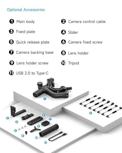 List of camera gimbal accessories
