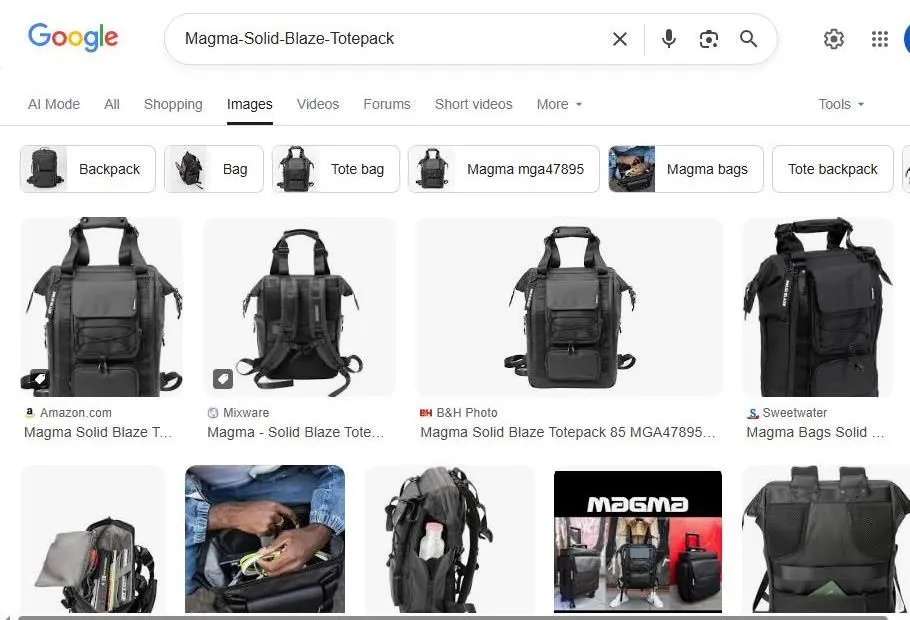 Magma Solid Blaze Totepack Search Results