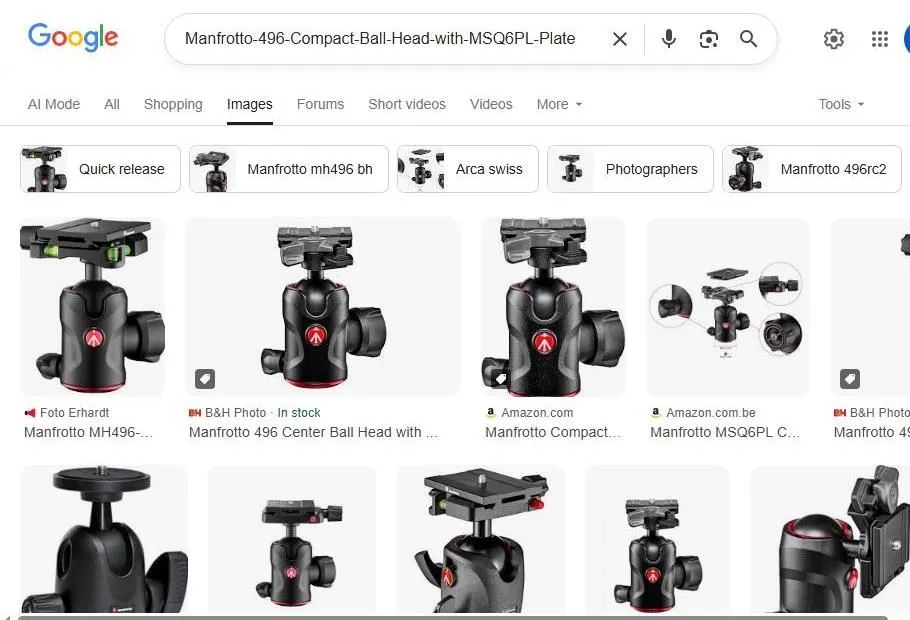 Manfrotto 496 Center Ball Head Google Image Search Results