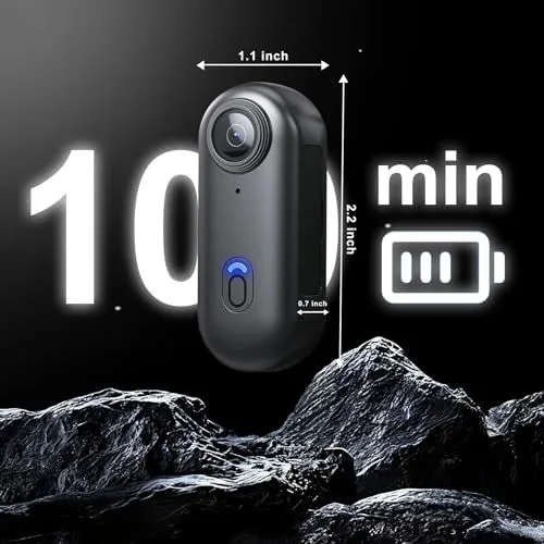 Mini Action Camera with 100 Minute Battery