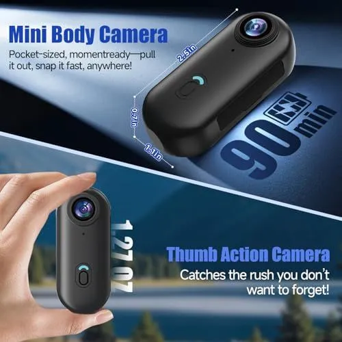 Mini Body Camera and Thumb Action Camera Features