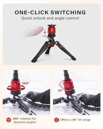 Mini Tripod with One-Click Switching