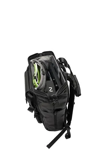 Modern Black Tactical Backpack with Open Interior