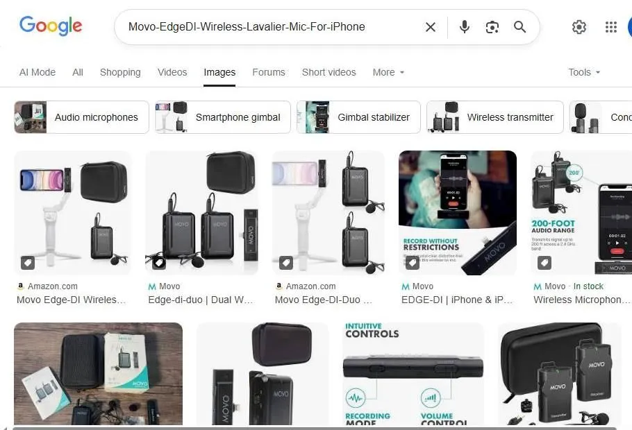 Movo Edge-DI Wireless Lavalier Microphone for iPhone