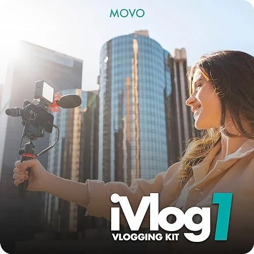 Movo iVlog1 iPhone Vlogging Kit with Light and Mic